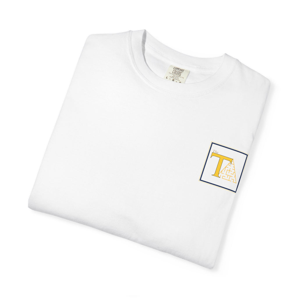 Garment-Dyed T-Shirt with Initial Graphic | Casual Wear, Gift for Him/Her, Trendy Attire, Everyday Style, Personalized Fashion