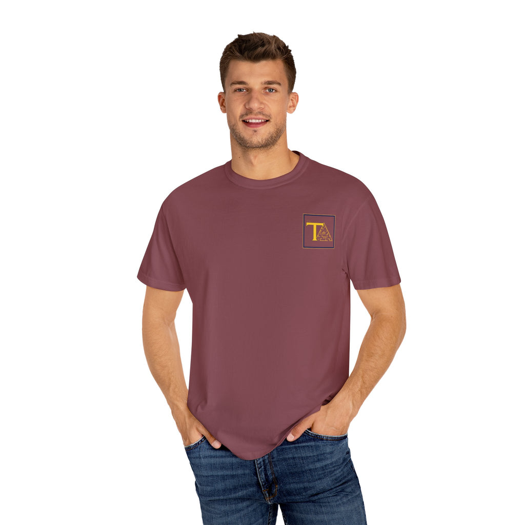 Garment-Dyed T-Shirt with Initial Graphic | Casual Wear, Gift for Him/Her, Trendy Attire, Everyday Style, Personalized Fashion