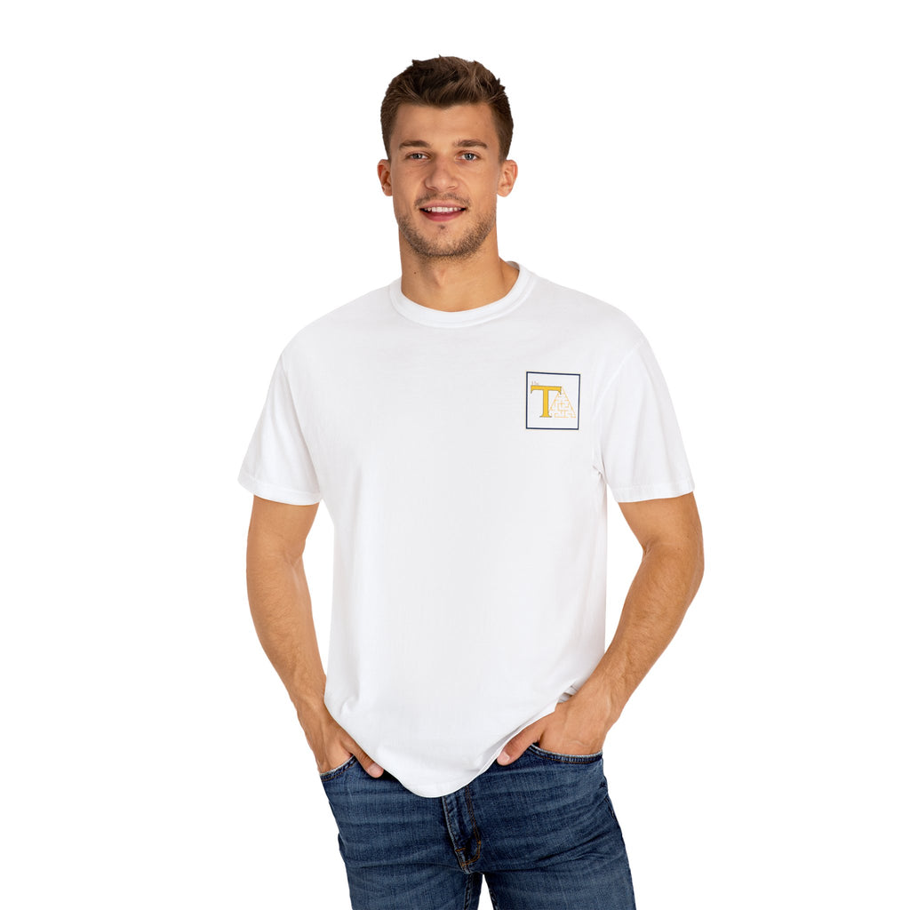 Garment-Dyed T-Shirt with Initial Graphic | Casual Wear, Gift for Him/Her, Trendy Attire, Everyday Style, Personalized Fashion