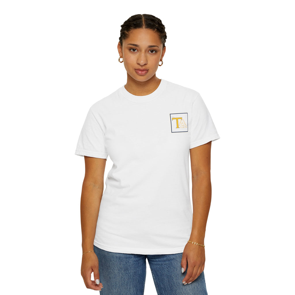 Garment-Dyed T-Shirt with Initial Graphic | Casual Wear, Gift for Him/Her, Trendy Attire, Everyday Style, Personalized Fashion